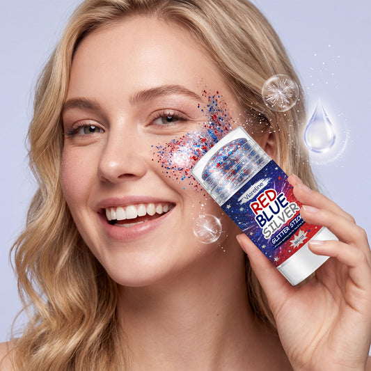 Patriotic Body Glitter Stick, Red White and Blue Hair Glitter Stick, Face Glitter, Rave Accessories, Independence Day, 4th of July Decorations, 4th of July Outfits for Women, Glitter Makeup for Women