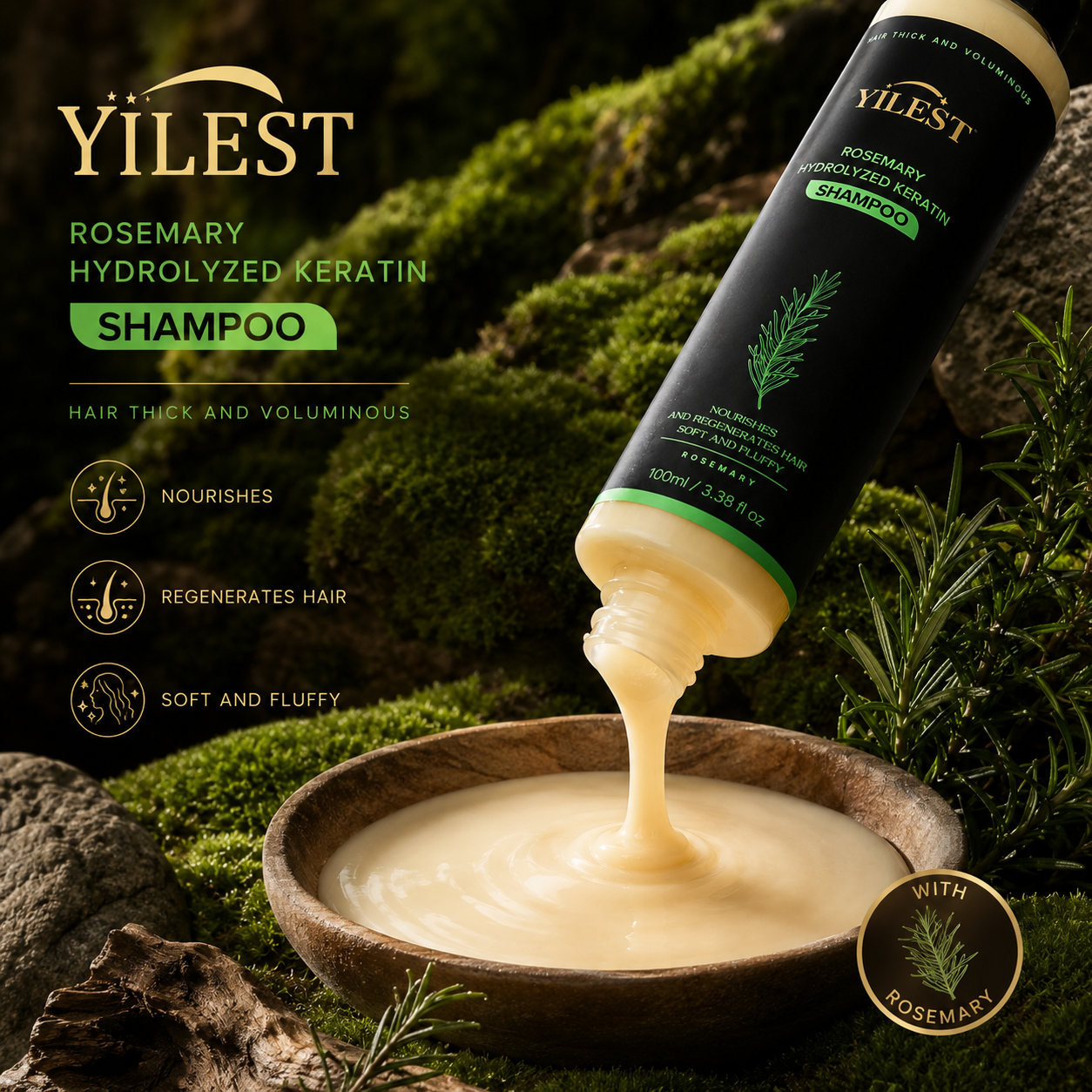 YILEST®- Rosemary Shampoo Hair Growth & Anti-Dandruff Treatment